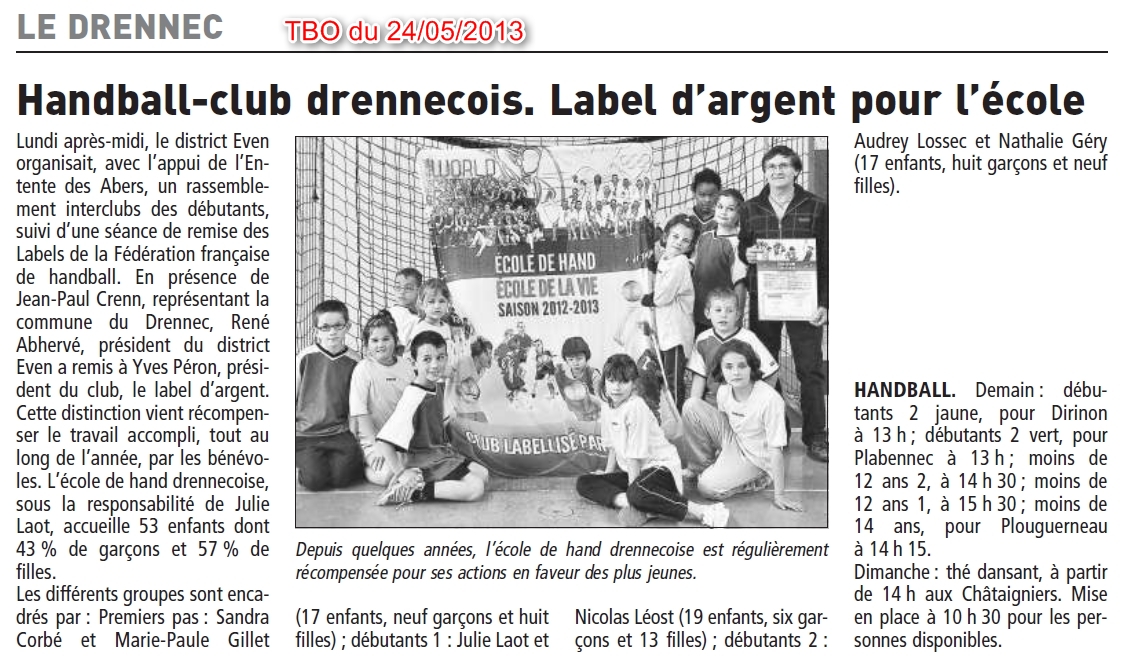 2013-05-24V-HBCD-Label d'argent pour l'école de handball
